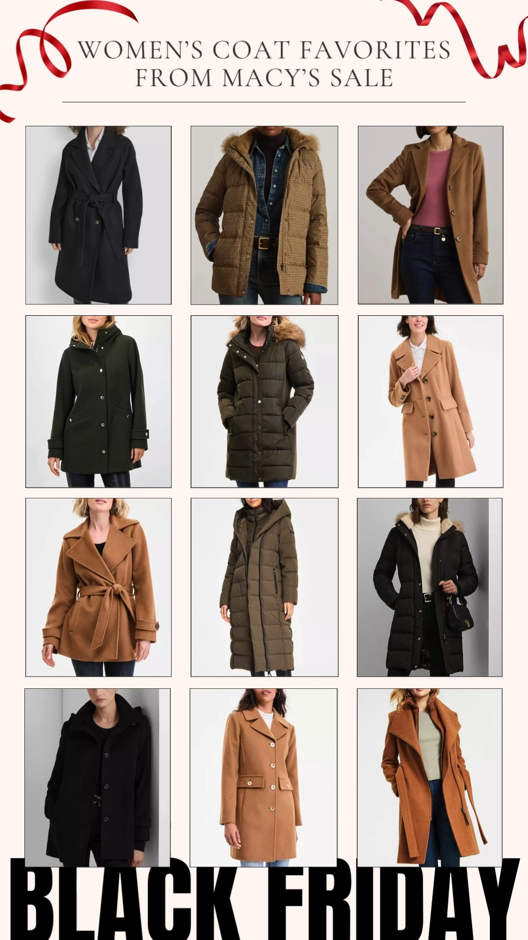Macy’s Black Friday coat deals are so good this year 🤍
From double breasted wrap coats to single breasted walkers, belted wool styles, and the coziest faux fur hooded puffers, these are the chic winter layers worth grabbing now. Timeless, warm, and majorly marked down! These are the perfect coat refresh for the season ❄️🧥✨ 

 #LTKGiftGuide #LTKSaleAlert #LTKWorkwear