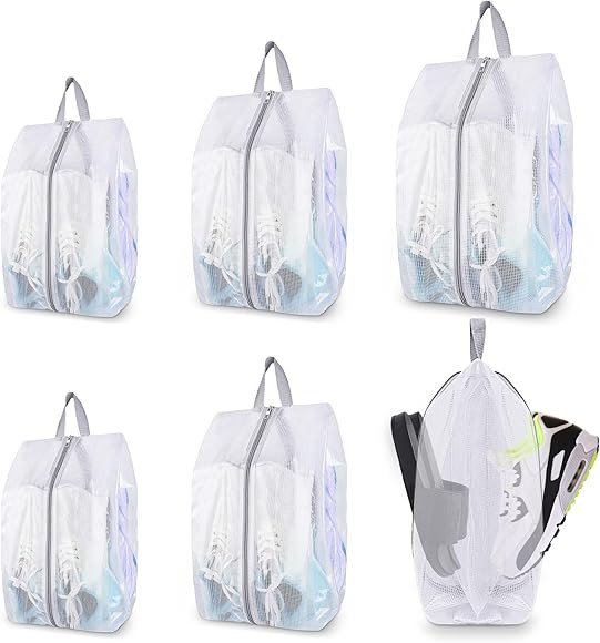 SelfTek Shoe Bags for Travel, 6 Pack 3 Size Double-Sided Zipper Shoe Bag for Men & Women & Childr... | Amazon (US)