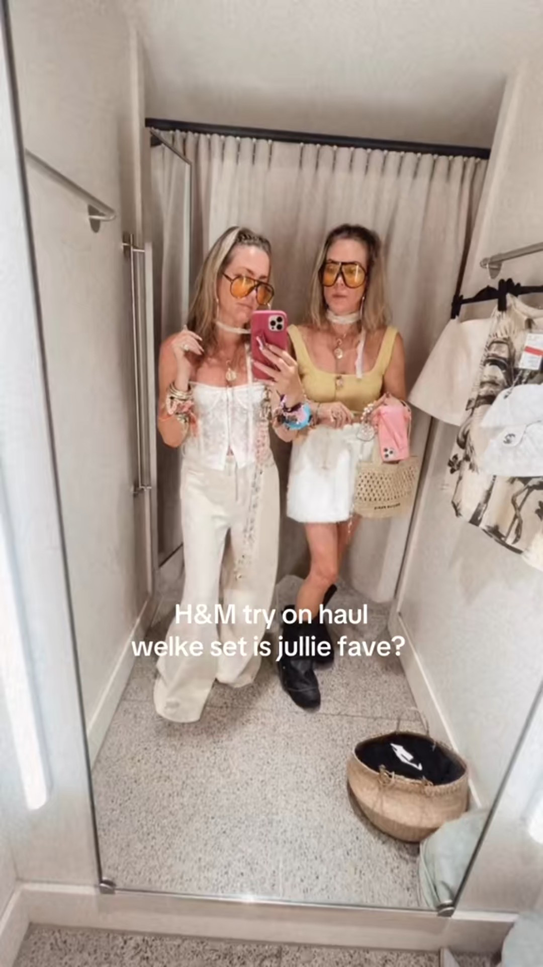 H&M try on!! Love this festival summer vibe linking the wide leg jeans we wear her in size EU 40 (2 sizes bigger for the X-baggy fit) and the fluffy skirt and the cute mustard green bikini top + straw bag 💕 xoxo 

#LTKStyleTip #LTKU #LTKSeasonal