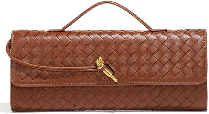 Trendy Woven Evening Clutch Purses Women Underarm Shoulder Handbag Cute Satchels Crossbody Purse ... | Amazon (US)