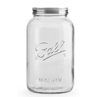 Ball 1gal Glass Storage Jar Clear: Dishwasher-Safe, 11.26" Height, 4" Neck Diameter, 5.4 lbs | Target