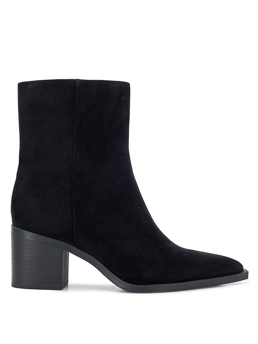 Splendid Women's Sage 65MM Suede-Look Block-Heel Booties - Black - Size 9 | Saks Fifth Avenue OFF 5TH