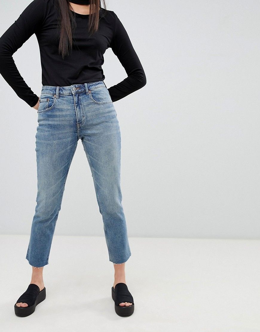 Cheap Monday Revive Straight Cropped Jeans - Blue | ASOS US