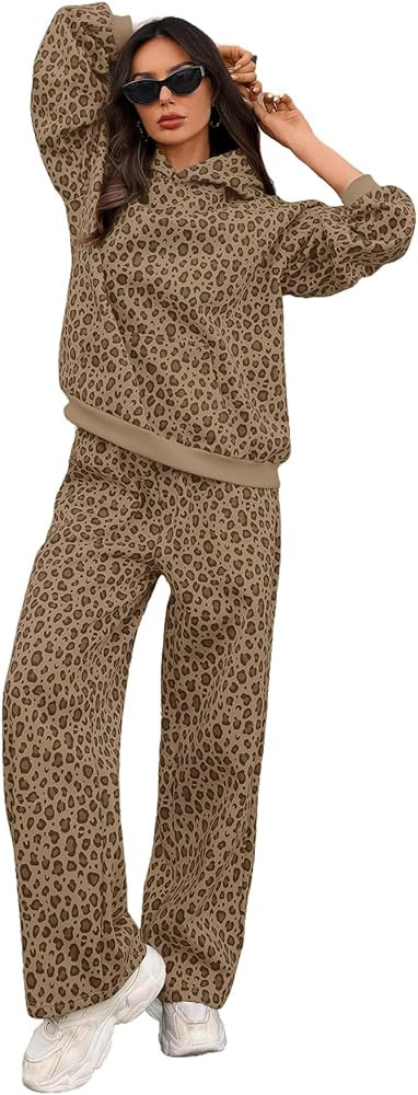 Cheetah Print 2 Piece Outfits For Women with Pockets | Amazon (US)