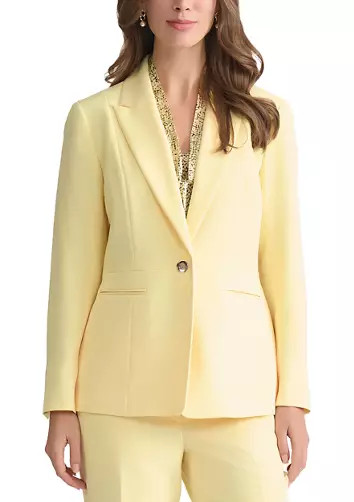 Women's Stretch Crepe 1 Button Peplum Jacket | Belk