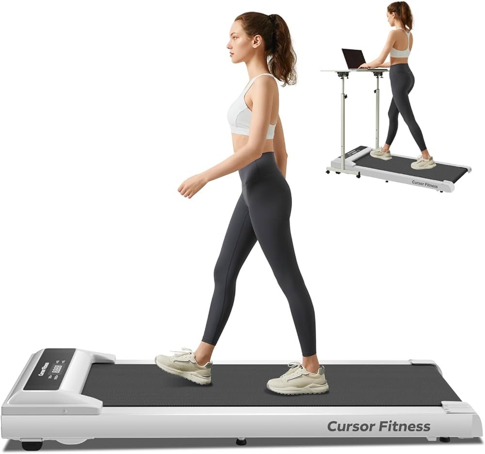 CURSOR FITNESS Under Desk Treadmill, 2 in 1 Walking Pad, 2.5 HP Quiet Brushless, 265 LBS Capacity... | Amazon (US)
