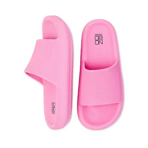 No Boundaries Women's Comfort Slide Sandals - Walmart.com | Walmart (US)