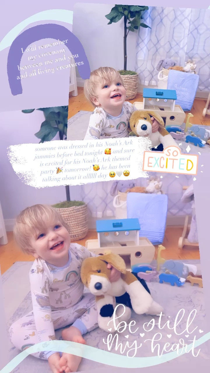 someone was dressed in his Noah’s Ark jammies before bed tonight 🥰 and sure is excited for his Noah’s Ark themed party 🎉 tomorrow! 🥳 he has been talking about it allllll day 🥹🤍🤩

#LTKfamily #LTKbaby #LTKhome