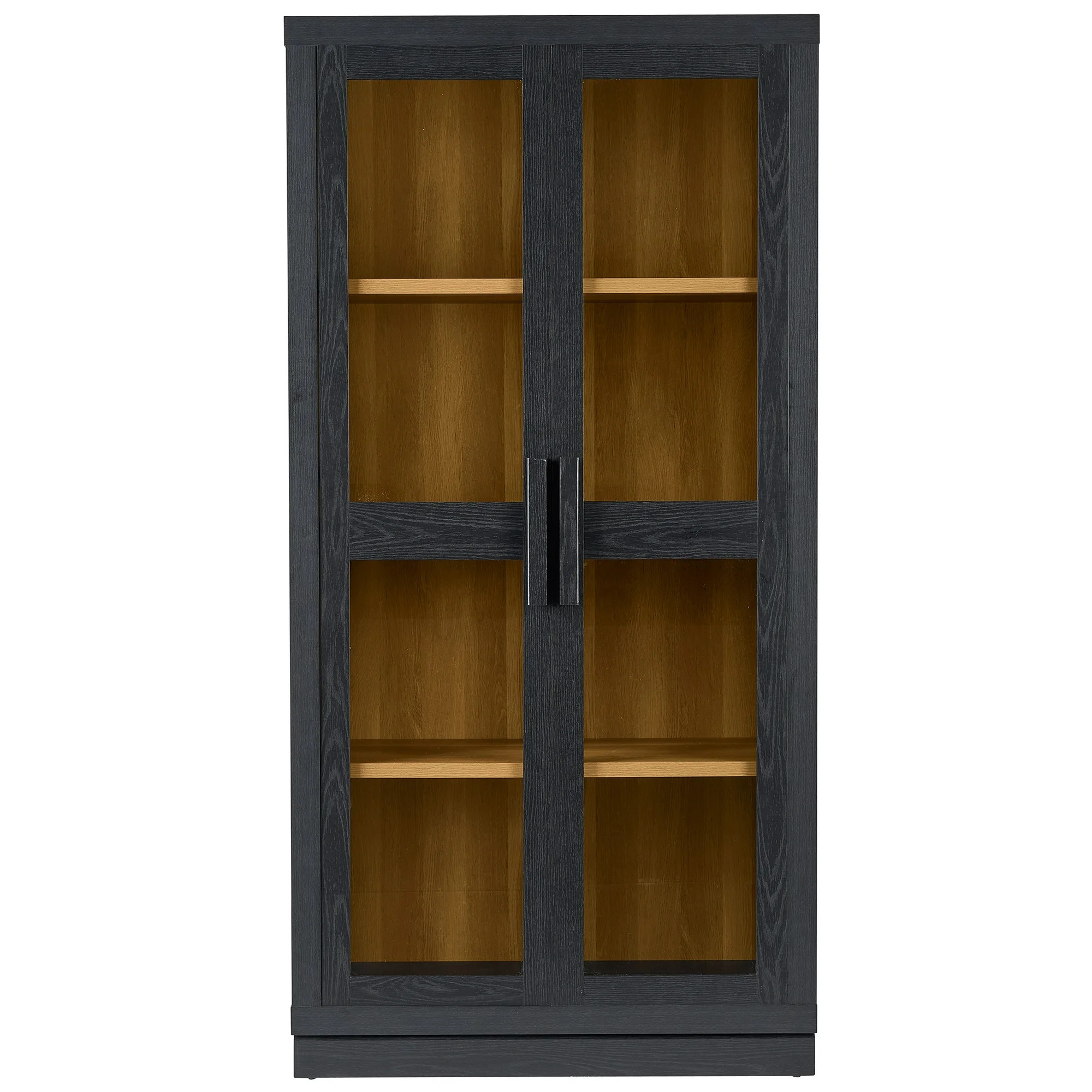 Better Homes & Gardens Ezra Glass Door Storage Cabinet, Rich Black finish | Walmart (US)