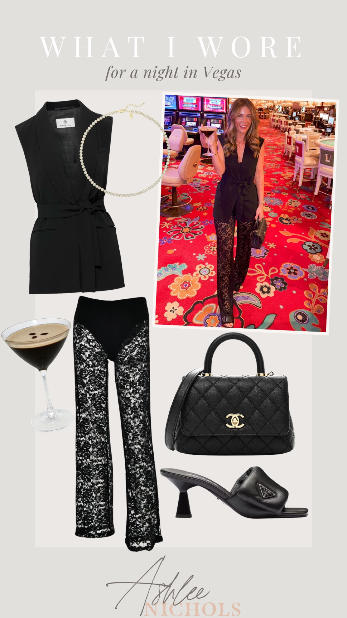 What I wore for a night out in Vegas! 


Vegas outfit, going out outfit, lace pants, tie vest, black quilted bag, Amazon fashion

#LTKParties #LTKStyleTip #LTKFindsUnder100