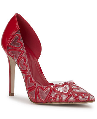 Women's Palvin Vinyl Heart Stiletto Pumps | Macy's