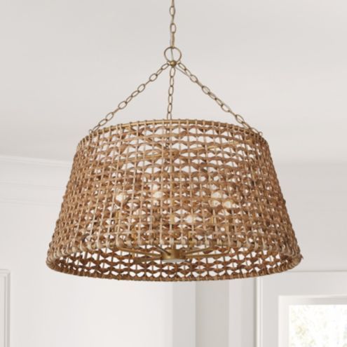 Poppy 6-Light Woven Drum Chandelier | Ballard Designs, Inc.