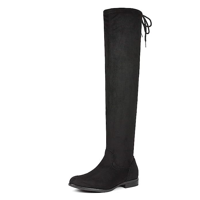 DREAM PAIRS Women's Suede Over The Knee Thigh High Winter Boots | Amazon (US)