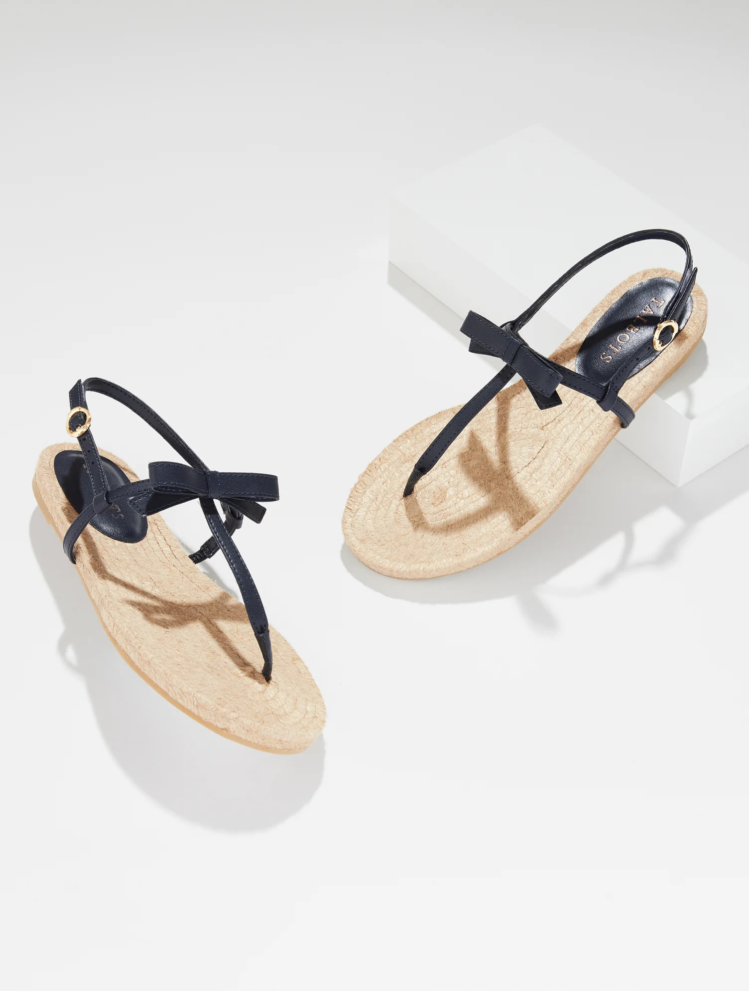 Irina Bow Metallic Nappa Espadrille Sandals | Talbots