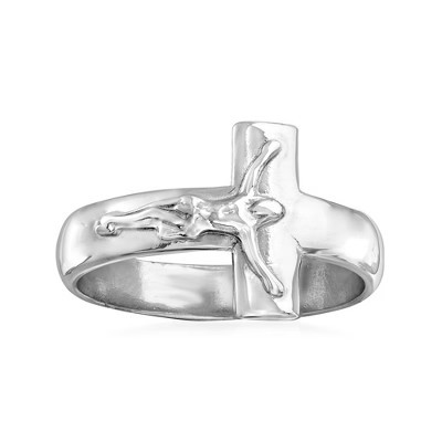 Ross-Simons Italian Sterling Silver Crucifix Ring Size 5 | Target