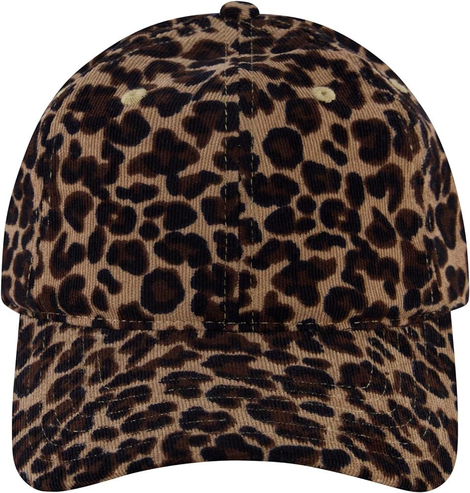 Concept One Women's C & C California Cap, Leopard Print Corduroy Cotton Baseball Hat with Curved ... | Amazon (US)