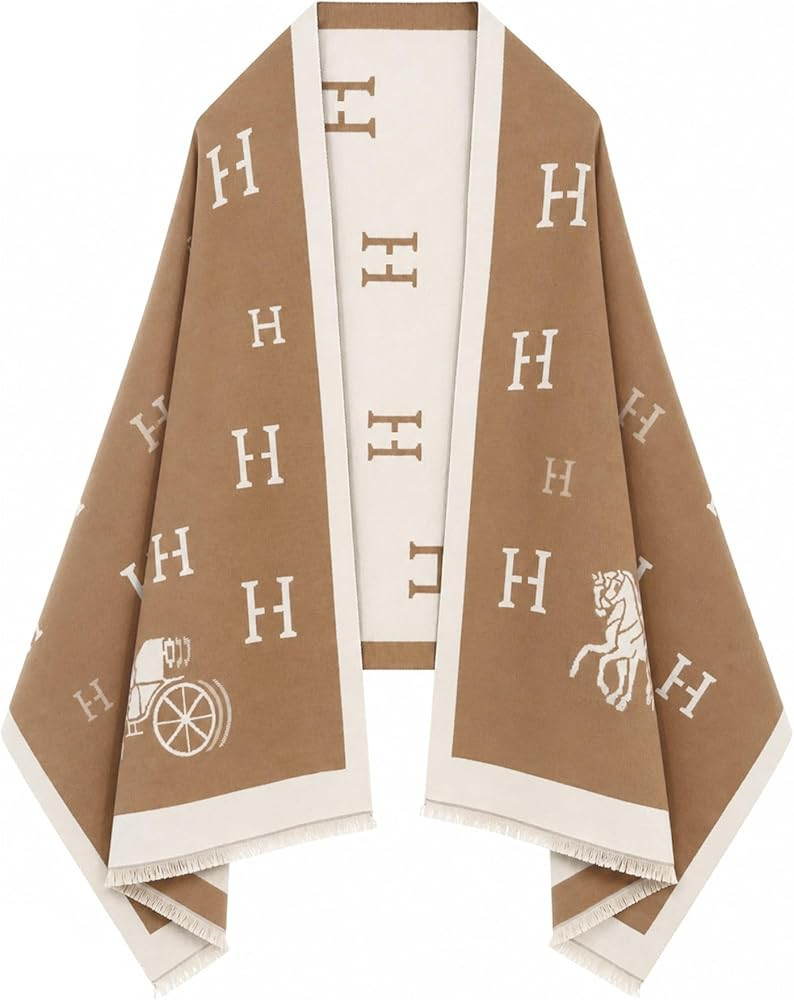 Women's Reversible Pashmina Shawl Wrap for Women Big Scarf Holiday Gifts | Amazon (US)