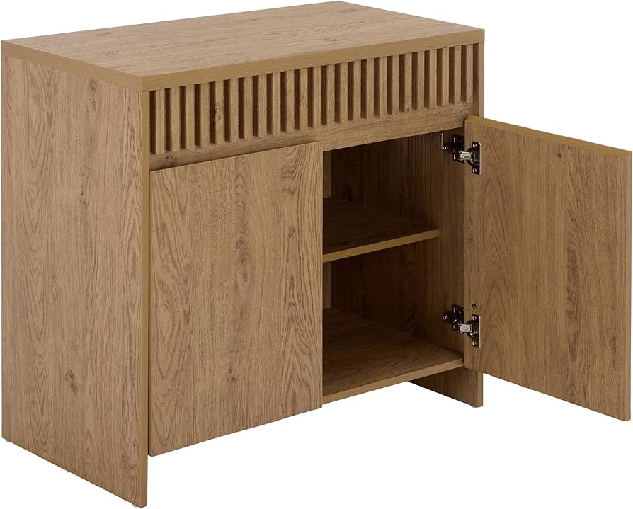 SAFAVIEH Furniture - Masa Media Stand for TVs up to 35" - Oak 2-Door Modern Sideboard Storage Cab... | Amazon (US)