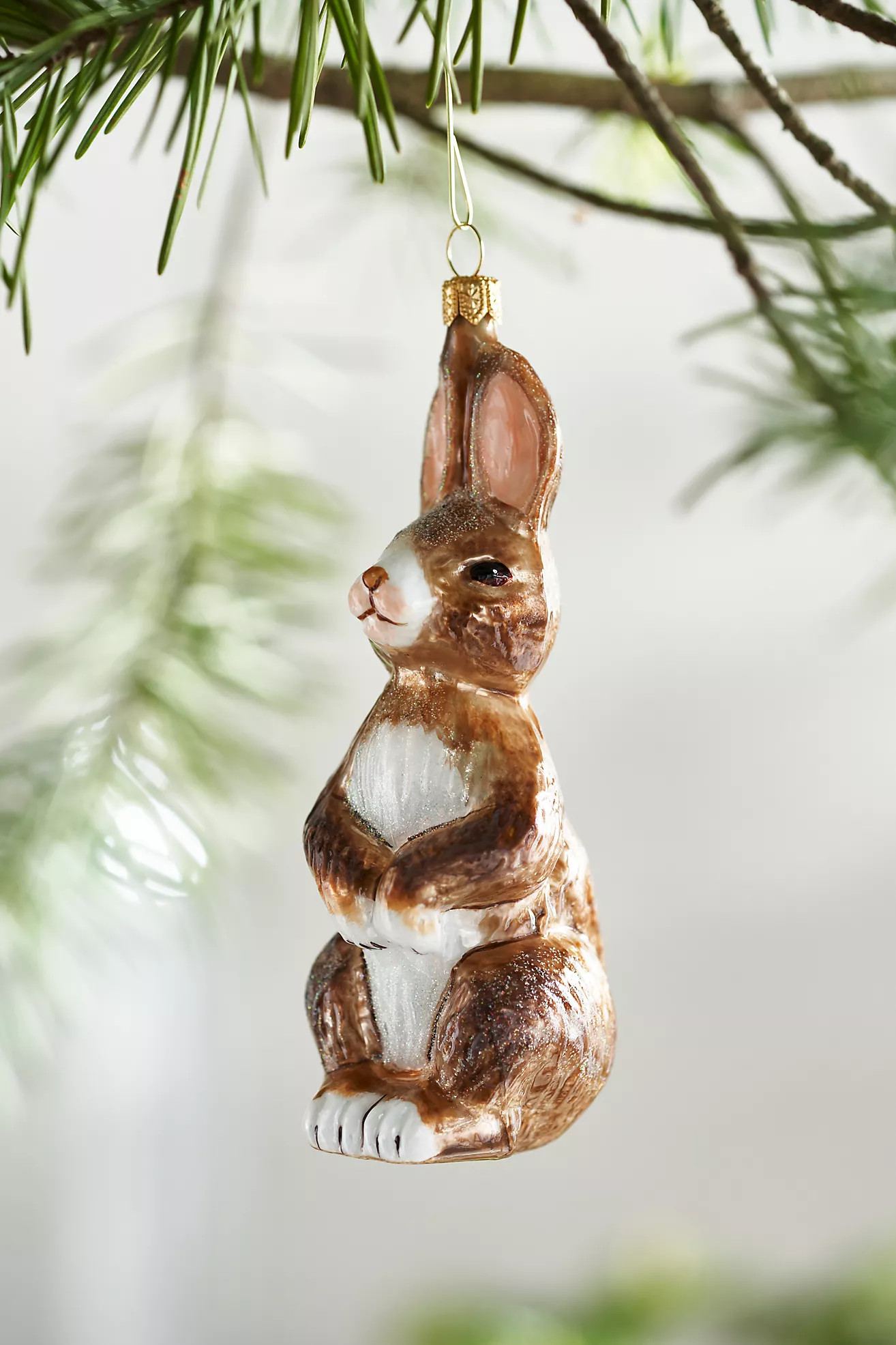 Standing Rabbit Glass Ornament | Anthropologie (US)