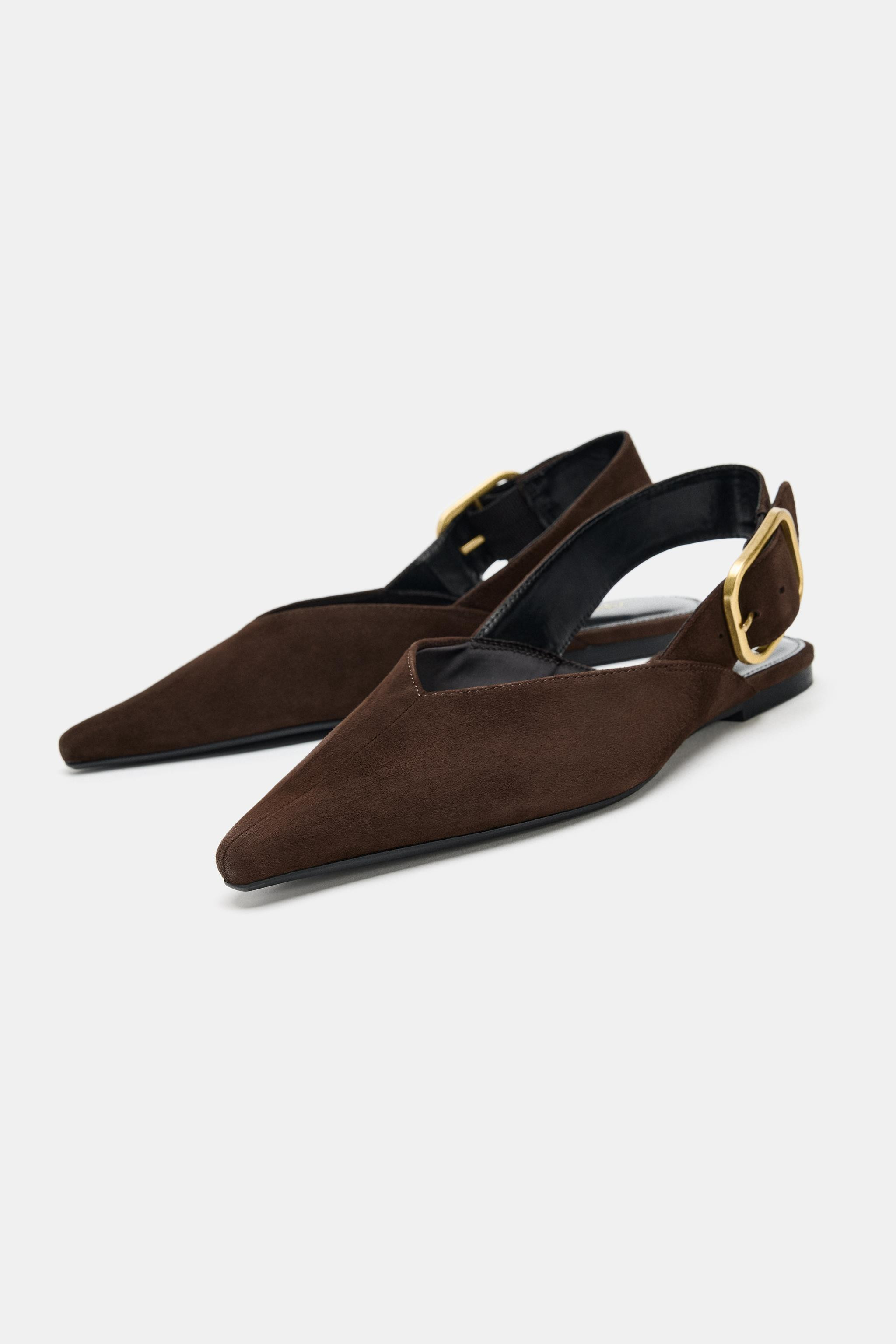 SUEDE SLINGBACK SHOES | Zara US