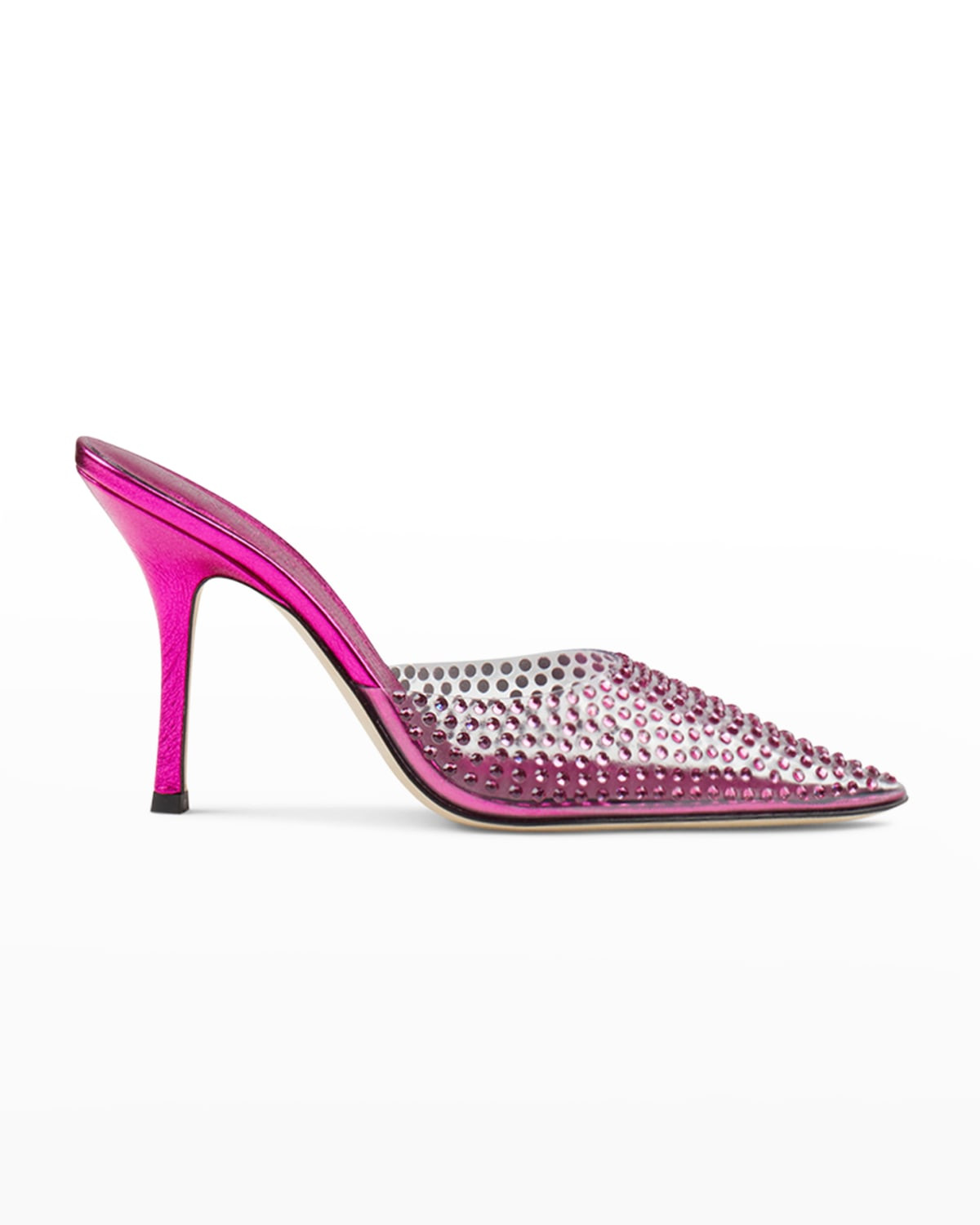 Hollywood Metallic Crystal Mule Pumps | Neiman Marcus