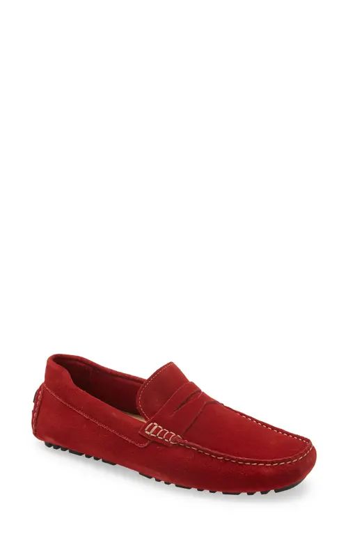 Nordstrom Brody Driving Penny Loafer in Red Suede at Nordstrom, Size 13 | Nordstrom