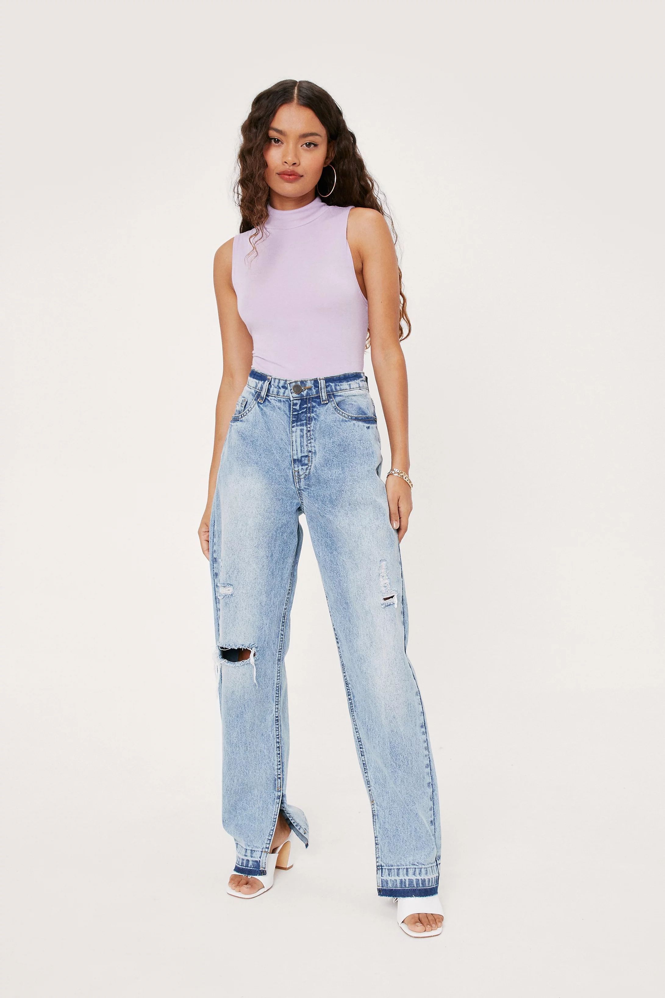 Petite Recycled High Neck Bodysuit | Nasty Gal (US)