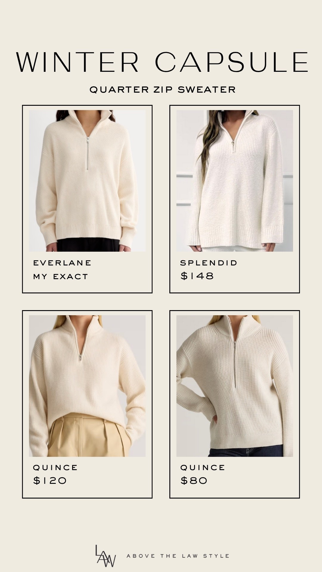 Winter Capsule: Quarter Zip Sweater 

#LTKFindsUnder100 #LTKStyleTip #LTKSeasonal