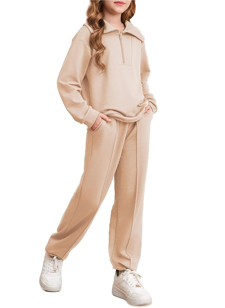 blibean Teen Girls Fall Cotton Sweat Suits Kids Pants Sets Size 6-15 Years | Amazon (US)