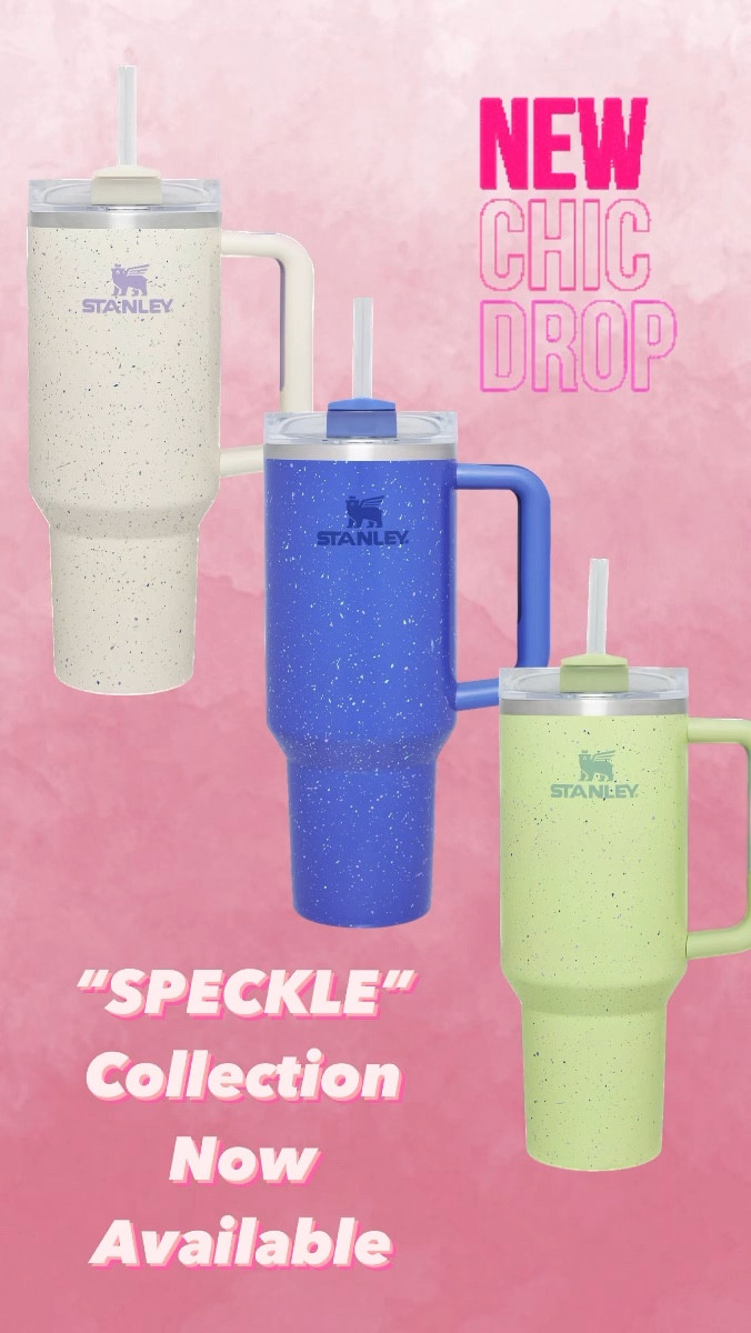 NEW DROP ALERT!
Stanley’s new Speckle line is now available online & in-stores! 
Pick from:
CREAM SPECKLE
DARK IRIS SPECKLE
CITRON SPECKLE 
All available in 30 oz & 40 oz sizes!  Grab them while you can, as we know limited colors sell QUICK 💨 

#LTKSeasonal #LTKhome #LTKunder50