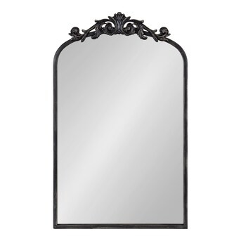 Kate and Laurel Arendahl 19-in W x 30.75-in H Arch Black Framed Wall Mirror | Lowe's