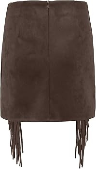 Women's Faux Suede High Waist Button A-Line Mini Pencil Skirt | Amazon (US)