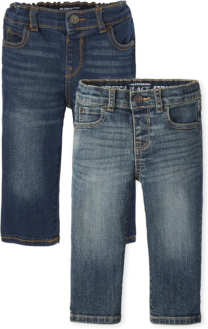 The Children's Place Baby Boys' and Toddler Multipack Basic Stretch Straight Leg Jeans | Amazon (US)