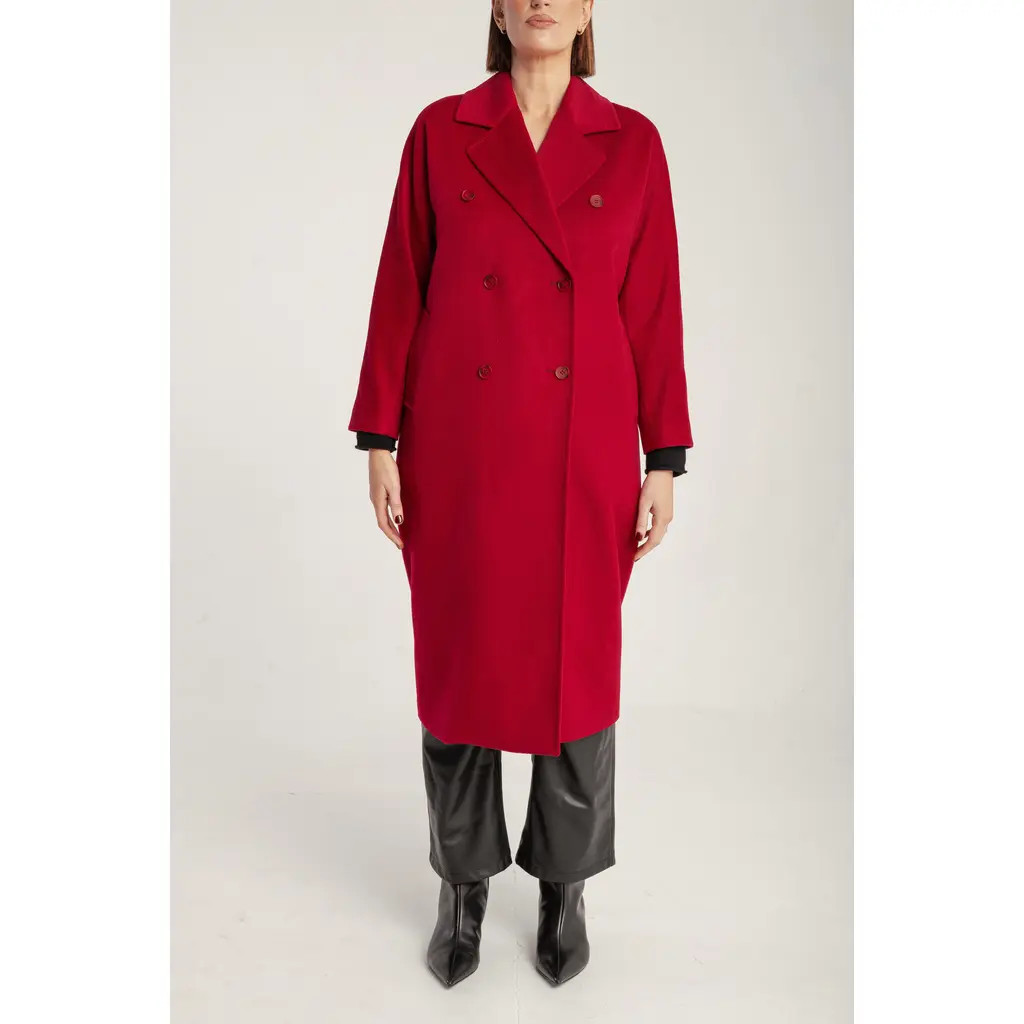 1982 Cashmere Double Breasted Long Coat in Bordeaux at Nordstrom, Size Small | Nordstrom