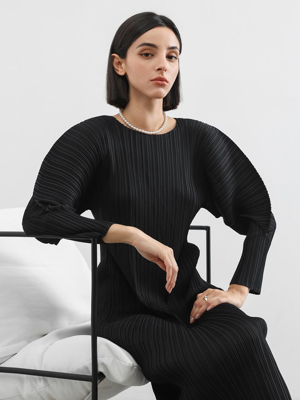 Arc Pleated Long Dress | W Concept (US)