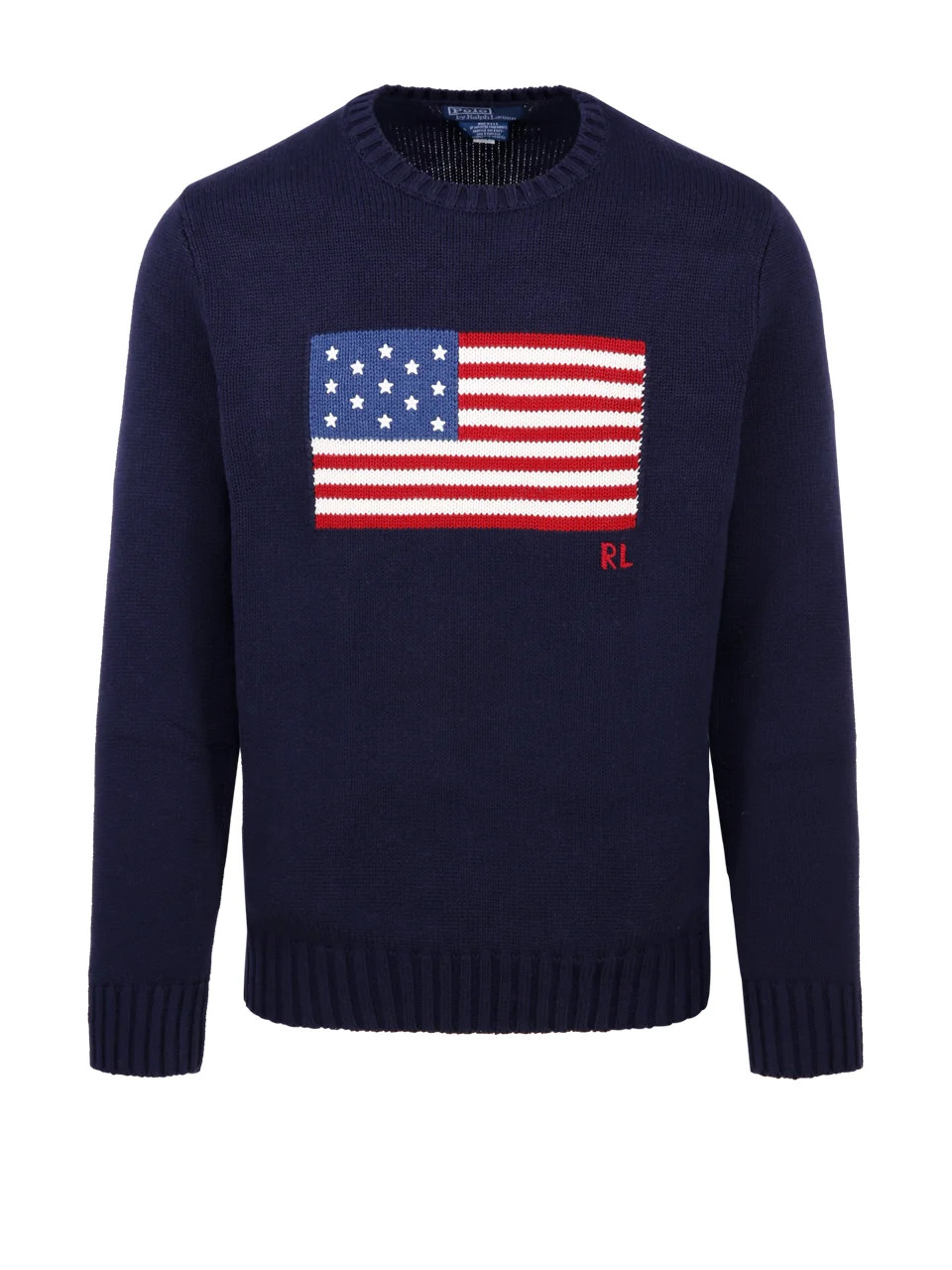 Polo Ralph Lauren Flag Intarsia-Knit Crewneck Jumper | Cettire Global