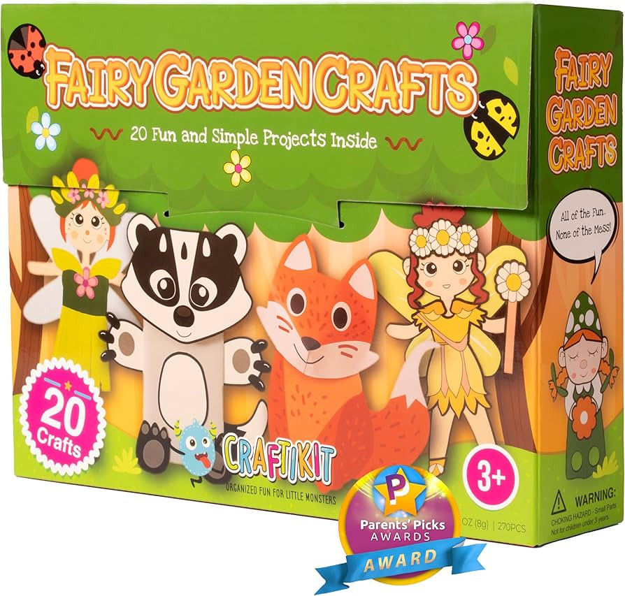 Craftikit® 20 Award-Winning Fairy Garden Crafts for Kids - 20 All-Inclusive Fun Paper Toddler Cr... | Amazon (US)