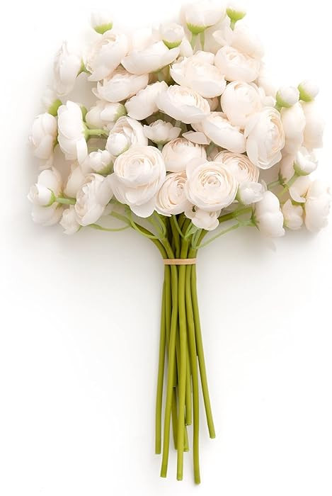 Ling's moment Ranunculus Artificial Flower, Faux Silk Mini Ranunculus Flowers for DIY Bouquet, Bu... | Amazon (US)