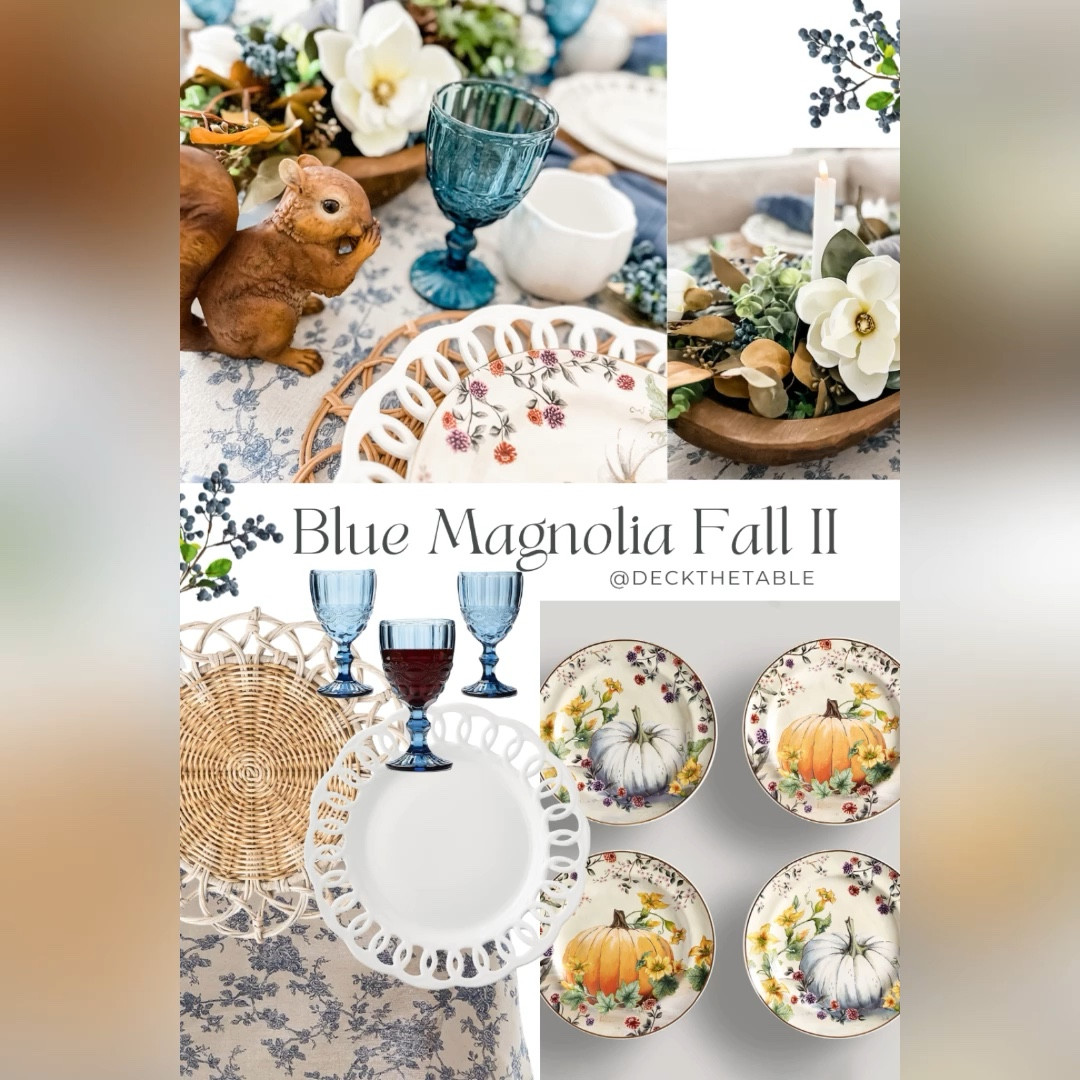 We’ve FALLen for this look & we’re not blue about it! Deck the Table with our Blue Magnolia Fall curated look. Catch the full centerpiece tutorial @deckthetable
#fall #falltable #thanksgiving #thanksgivingtable #thanksgivingdecor #pumpkin #holiday #magnolia

#LTKHoliday #LTKSeasonal #LTKhome