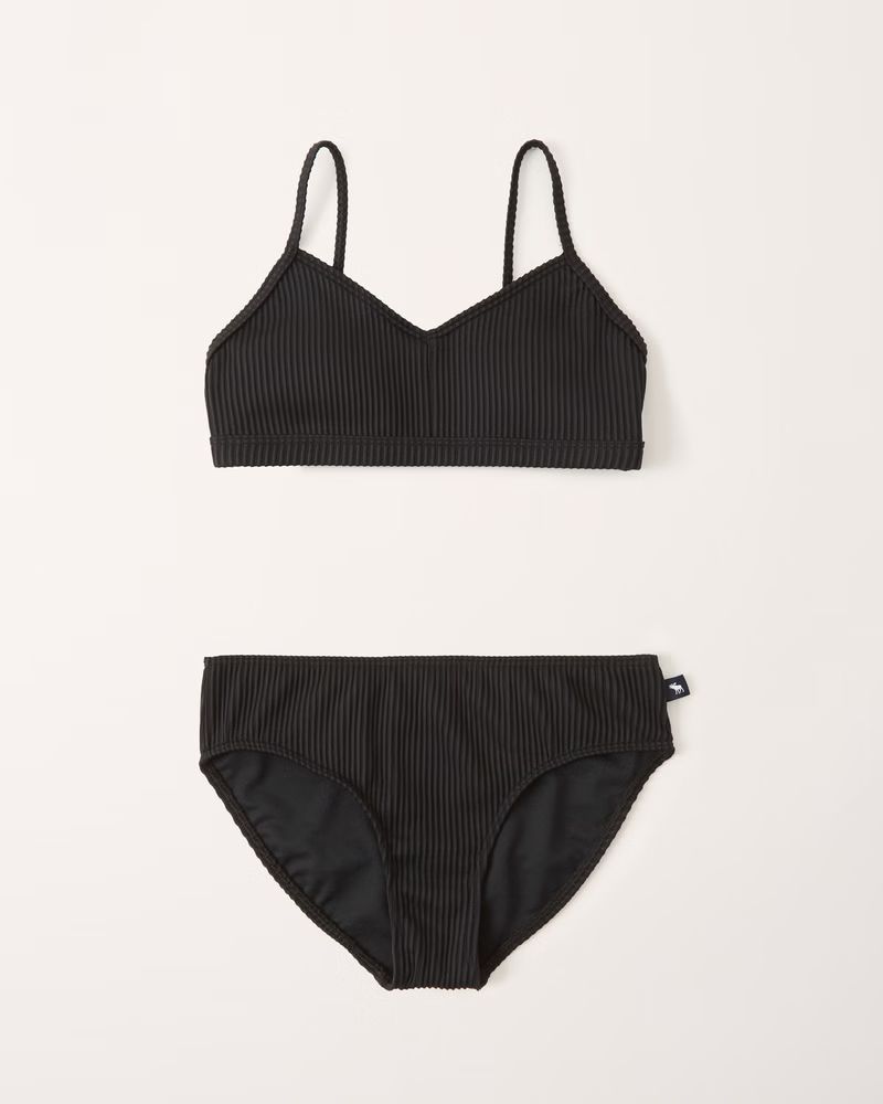 ribbed triangle two-piece swimsuit | Abercrombie & Fitch (US)