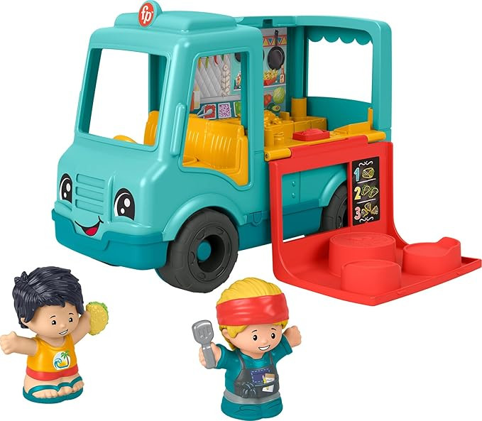 Fisher-Price Little People Musical Toddler Toy Serve It Up Food Truck Vehicle with 2 Figures for ... | Amazon (US)