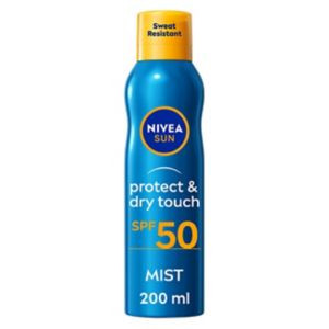 NIVEA SUN Protect & Dry Touch Refreshing Sunscreen Mist SPF50 200ml | Boots.com