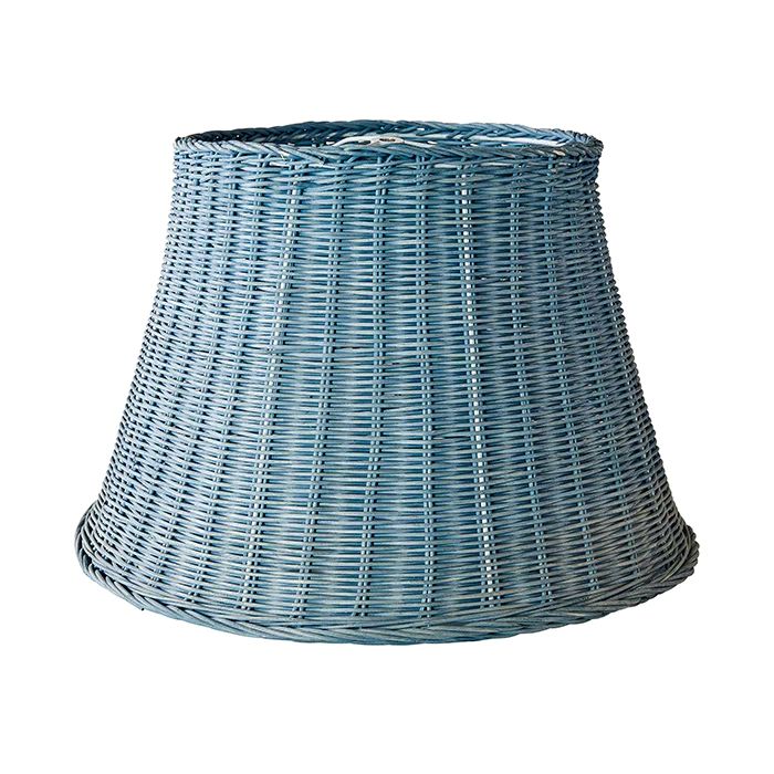 French Blue Rattan 16” Lampshade | Caitlin Wilson Design