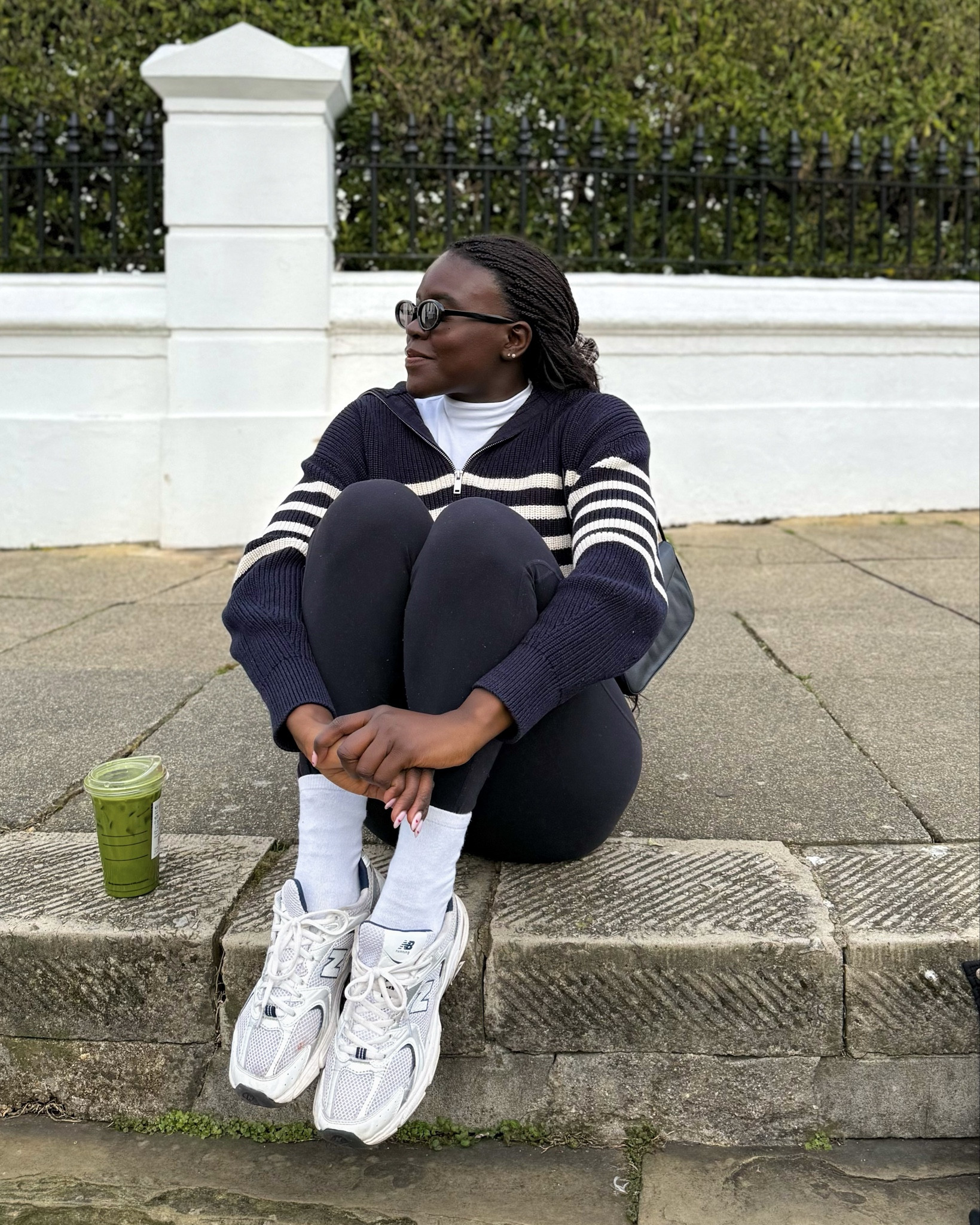 Stripe knit  sweater with trainers 
Casual street look 

#LTKspring #LTKstyletip #LTKuk