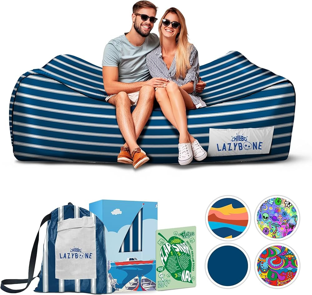 Chillbo Inflatable Couch – Cool Inflatable Chair. Upgrade Your Camping Accessories. Easy Setup ... | Amazon (US)