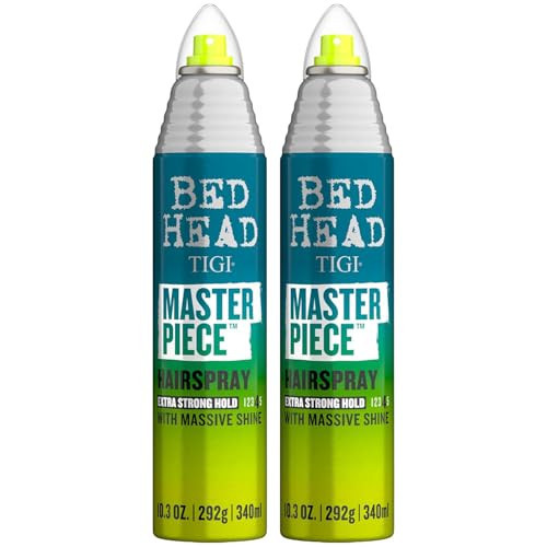 TIGI Bed Head Masterpiece Hairspray 2-Pack – Extra Strong Hold Hairspray, Frizz Control + Shine, Tropical Scent, 10.3 Oz Ea | Amazon (US)