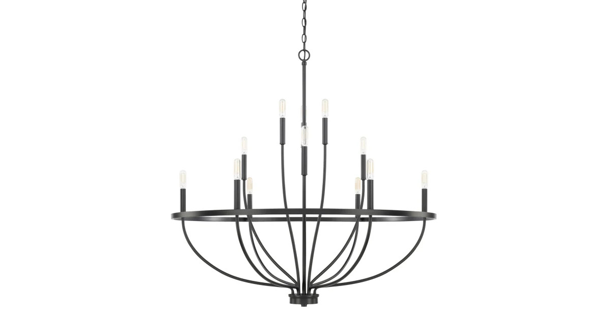 Capital Lighting Greyson 12 Light 40" Wide Taper Candle ChandelierModel:428501MBfrom the HomePlac... | Build.com, Inc.