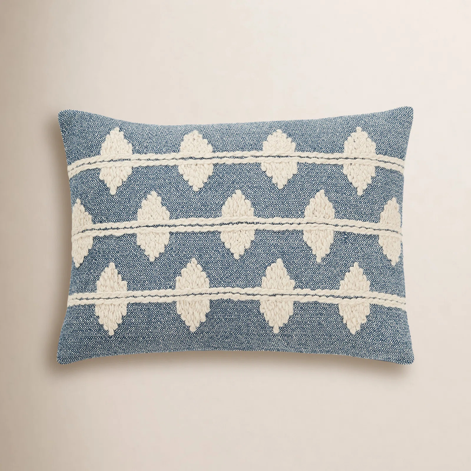 Heiden Embroidered Cotton Lumbar Throw Pillow | Birch Lane
