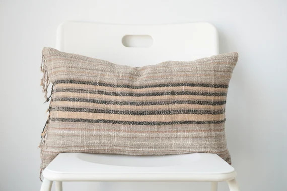 Tribal Hemp Hand Woven Natural Dye Color Hmong Pillow Cover | Etsy (US)