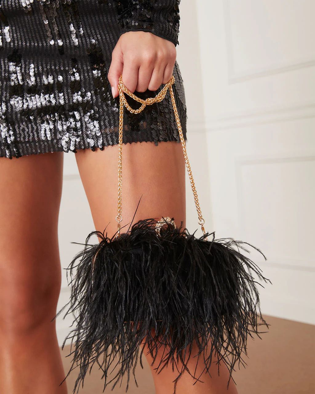 Emily Ostrich Feather Bag | VICI Collection